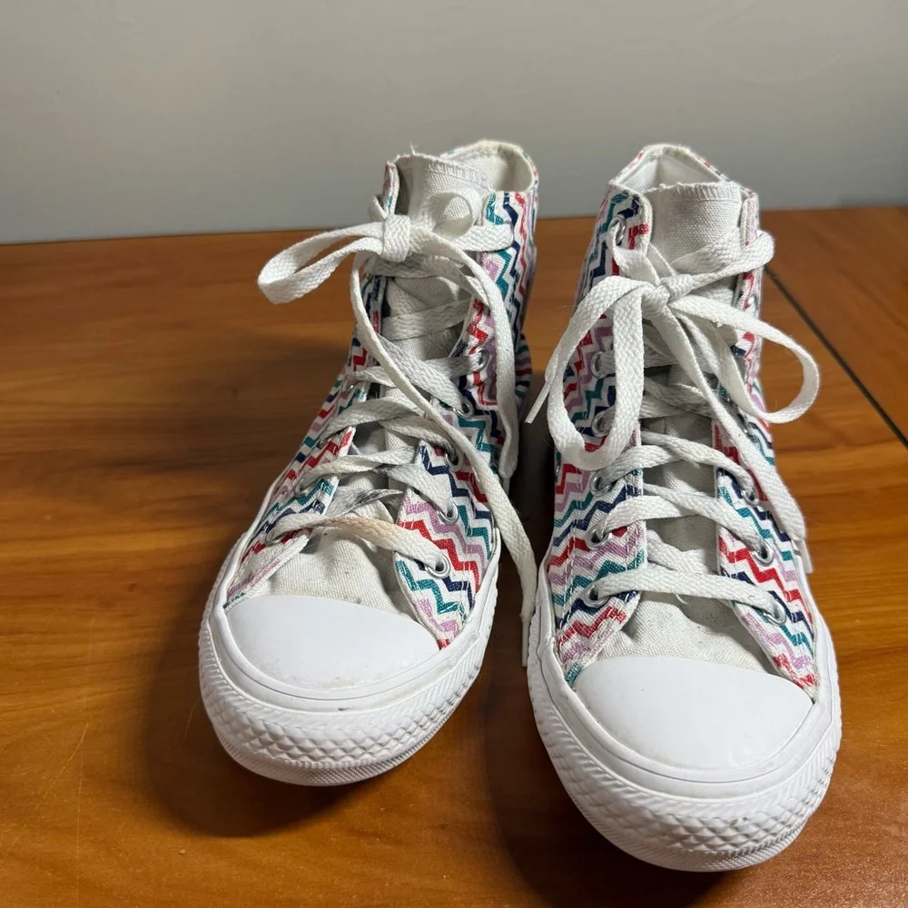 Converse Chuck Taylor All Star High Top Sneaker Colorful Chevron Geometric Girls